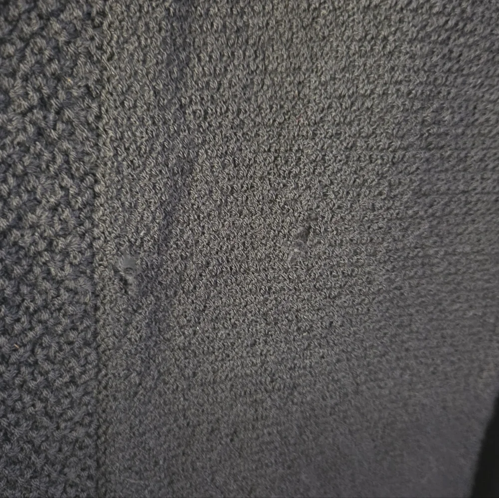 Eileen Fisher 100% Wool Black Open Front Cardigan Minimalist Classic *Flaw Large - Picture 5 of 9